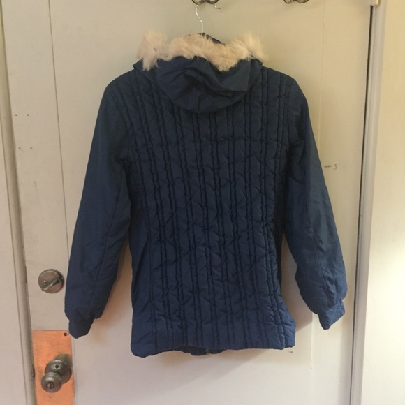 Vintage Snow Jacket Navy Fur Collar - Picture 3 of 6
